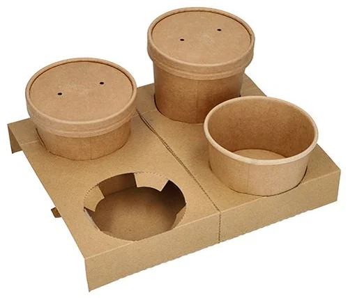 PAPSTAR Porte-gobelets 'pure', en carton, pour 4 bols - OEM 88590