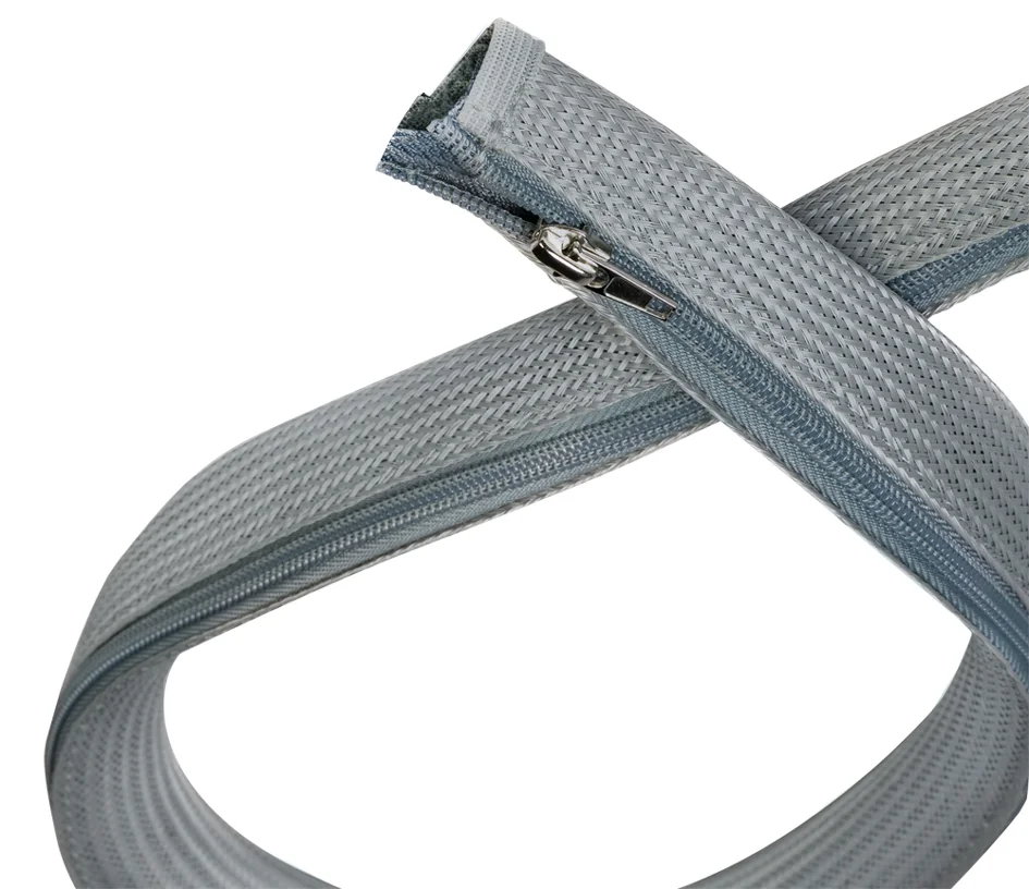LogiLink Gaine pour câble avec fermeture zip, 1,0 m, gris - OEM KAB0073