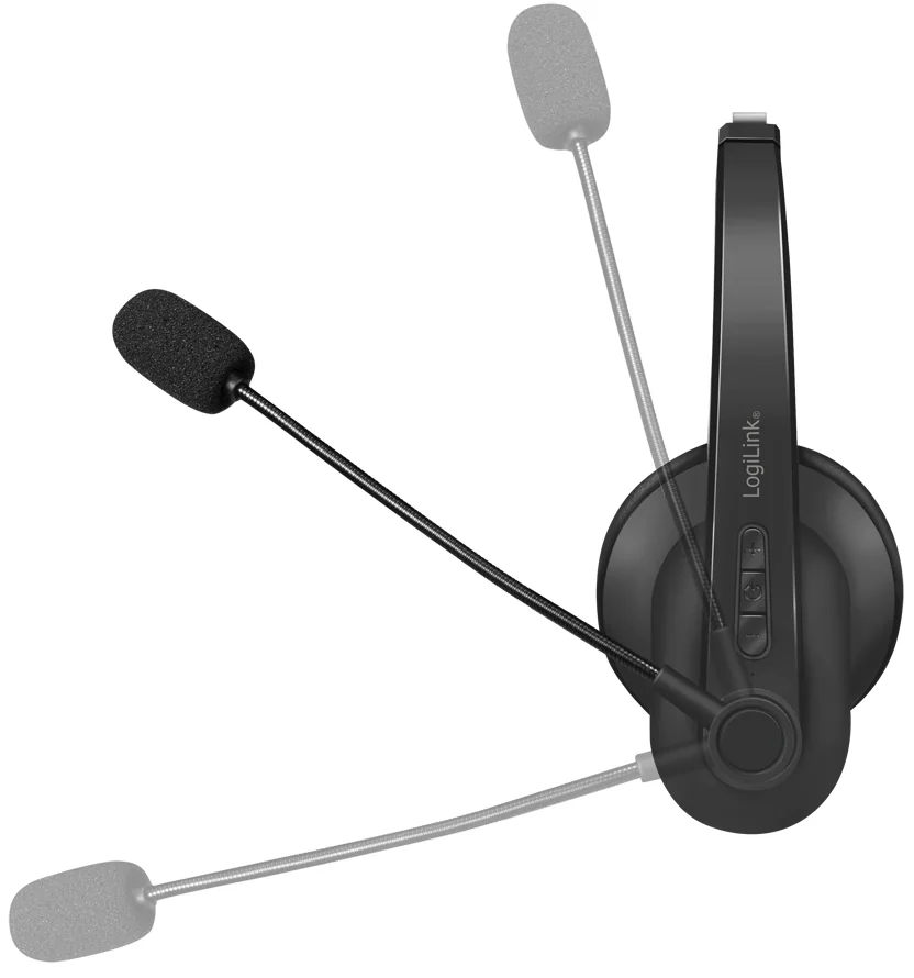 LogiLink Casque mono Bluetooth 5.0, station de charge, noir - OEM BT0059