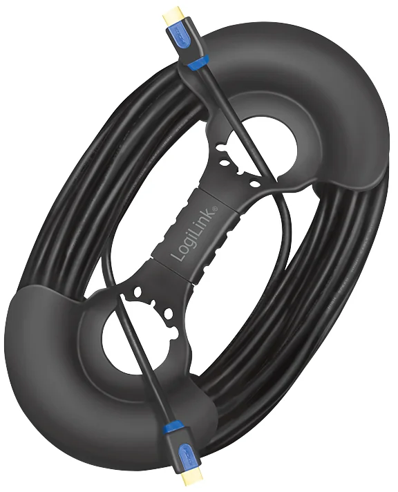 LogiLink Enrouleur de câble, pour câbles de 2 à 20 m, noir - OEM KAB0068