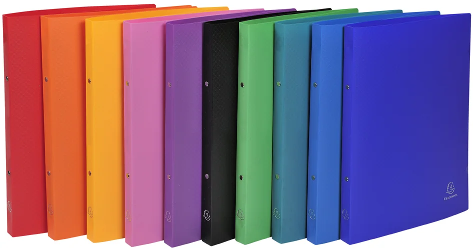 EXACOMPTA Classeur souple, PP, 2 anneaux, A4, assorti - lot de 20 - OEM 54199E