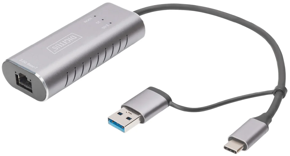 DIGITUS Adaptateur Gigabit Ethernet USB type-C, USB-C+USB A - OEM DN-3028