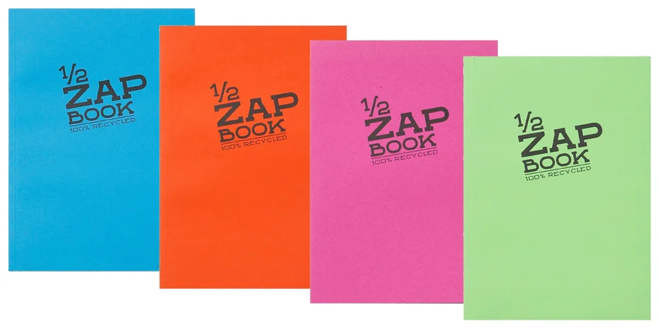 Clairefontaine Carnet d'esquisse 1/2 ZAP BOOK, A5, 80 g/m2 - lot de 5 - OEM 8366C
