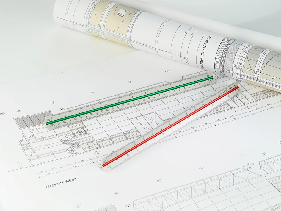 WEDO Echelle de réduction triangulaire Architecte, argent - OEM 5255101