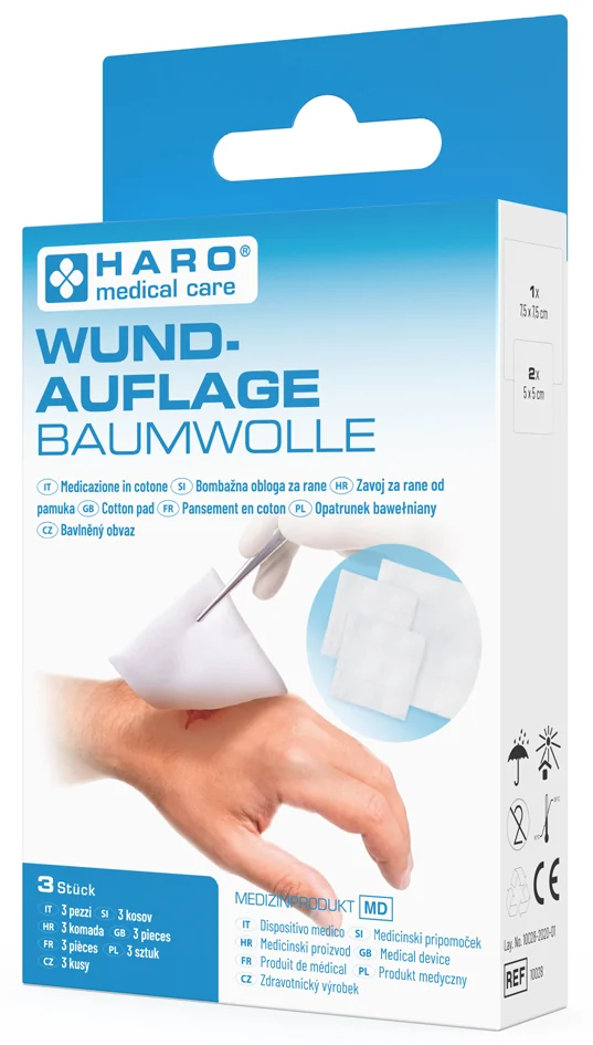 HARO Pansement, en coton, blanc, pack de 3 - OEM 10028