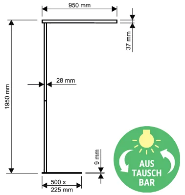 MAUL Lampadaire à LED MAULjet, dimmable, blanc - OEM 8257502
