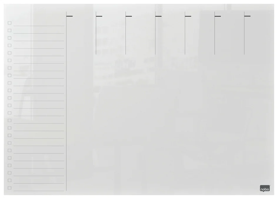 nobo Tableau acrylique planning hebdomadaire, A4,transparent - OEM 1915614
