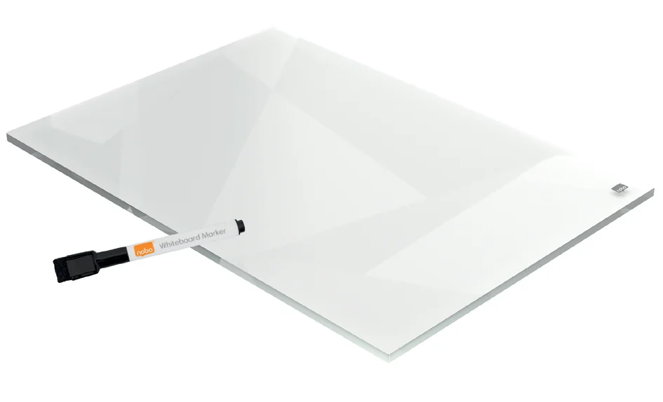 nobo Tableau blanc/bloc-notes de bureau en acrylique, A4 - OEM 1915611