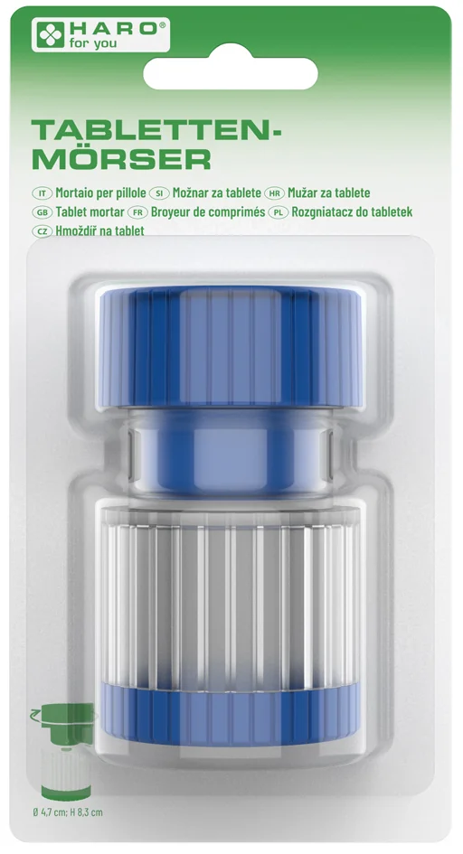 HARO Broyeur de comprimés, bleu/transparent - OEM 10116