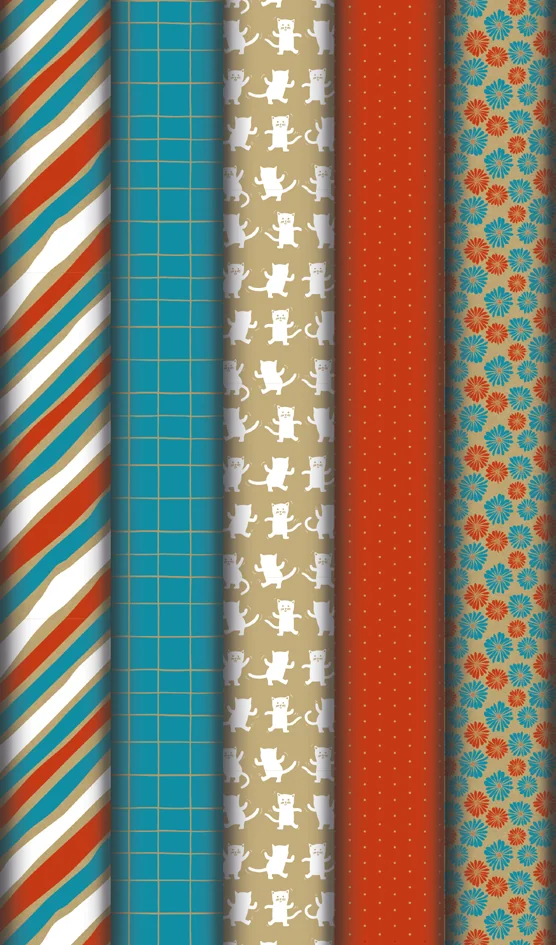 Clairefontaine Papier cadeau 'Adventura', en présentoir - lot de 60 - OEM 223699C