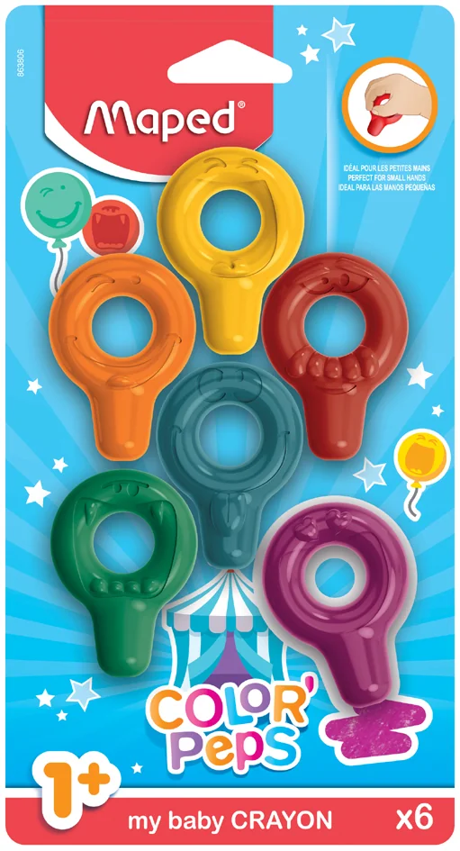 Maped my baby Craie de coloriage COLOR'PEPS, blister de 6 - OEM 863806