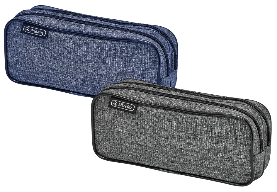 herlitz Trousse double 'Knitted Fabric', assorti - lot de 2 - OEM 300001361