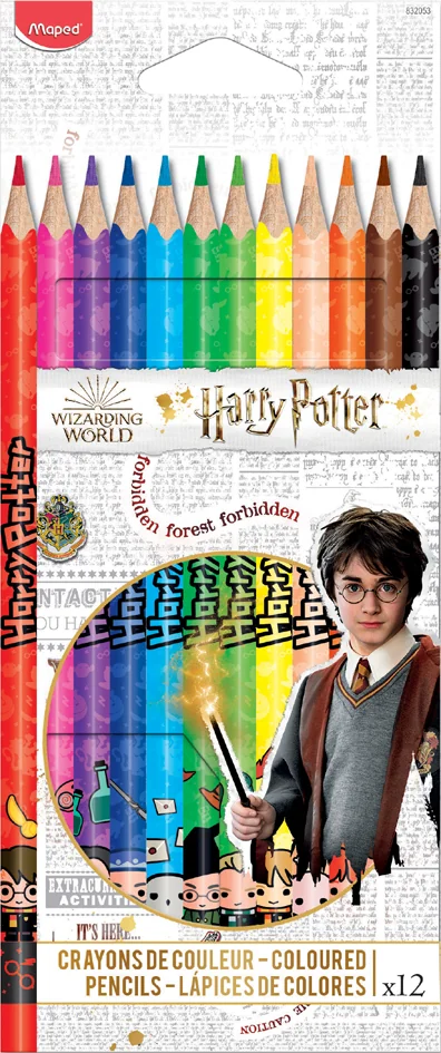 Maped Crayon de couleur triangulaire HARRY POTTER,étui de 12 - OEM 832053