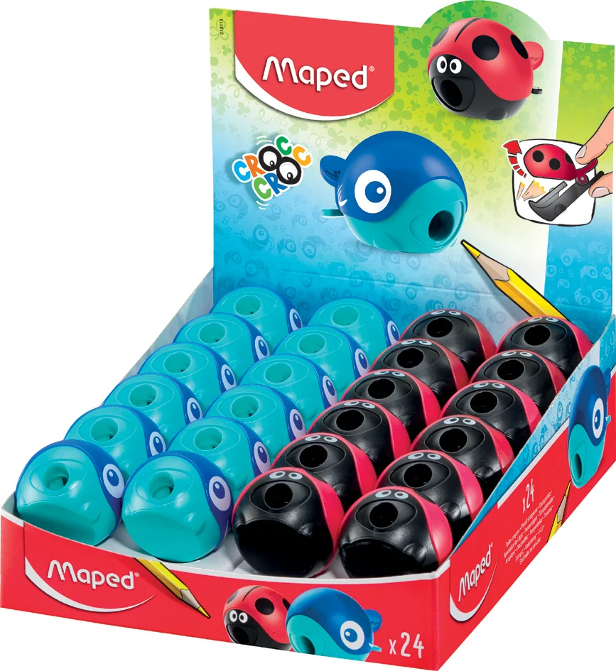 Maped Taille-crayon CROC CROC EASY, présentoir de 24 - lot de 24 - OEM 018113
