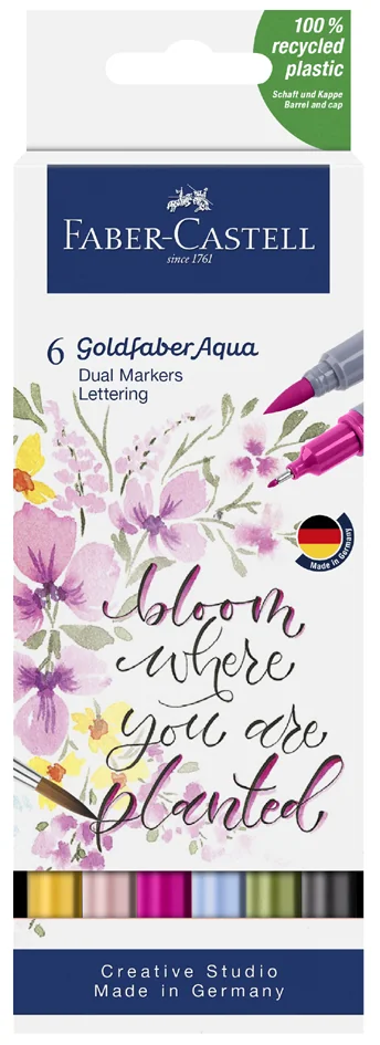 FABER-CASTELL Marqueur aquarelle GOLDFABER, étui Lettering - OEM 164524