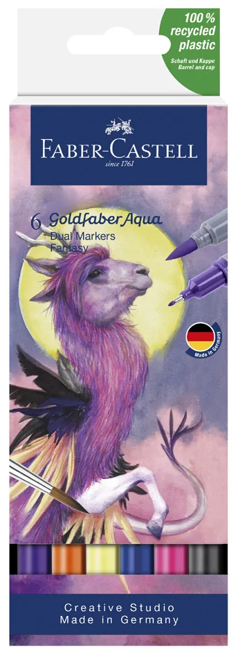 FABER-CASTELL Marqueur aquarelle GOLDFABER, étui Fantasy - OEM 164526