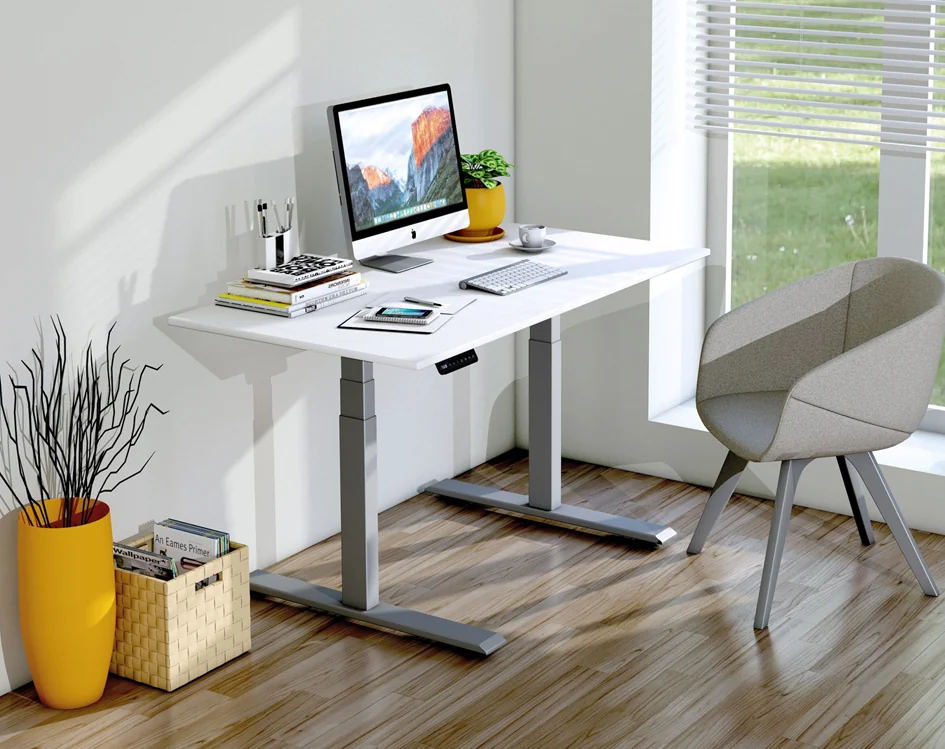 kerkmann Bureau assis-debout Smart Office, blanc/argent - OEM 10188510 – Image 4