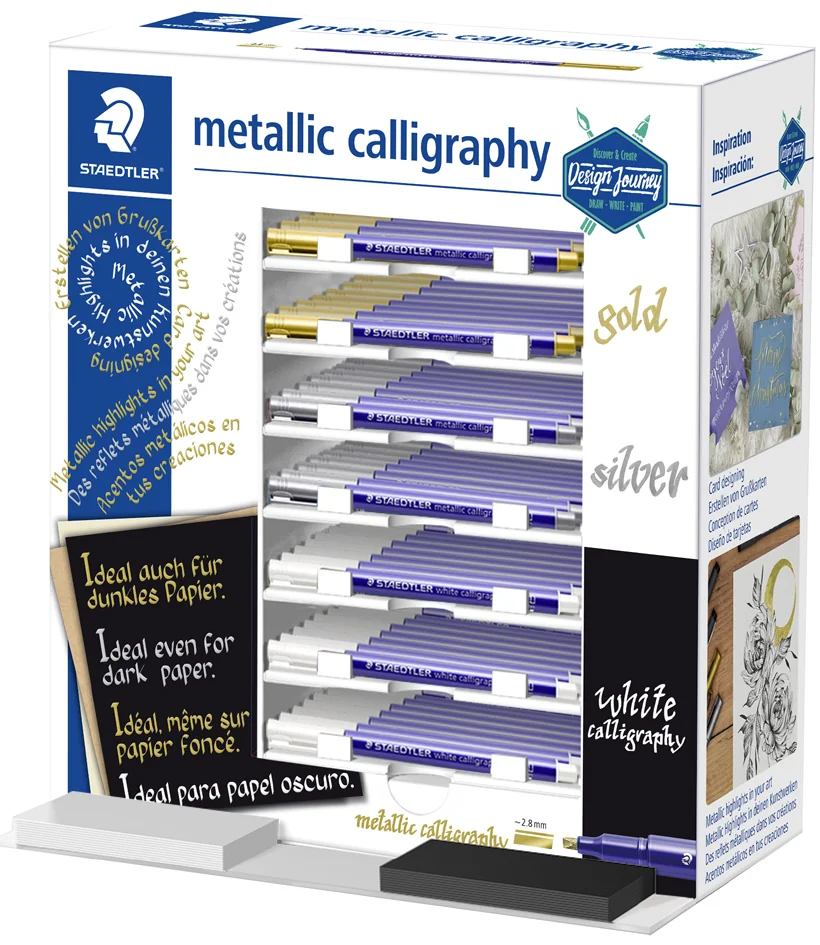 STAEDTLER Marqueur permanent metallic calligraphy,présentoir - OEM 8325-SCA70