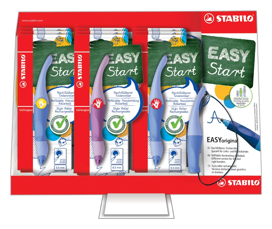 STABILO Stylo roller EASYoriginal, présentoir de 9 - OEM 6890/1-9-12