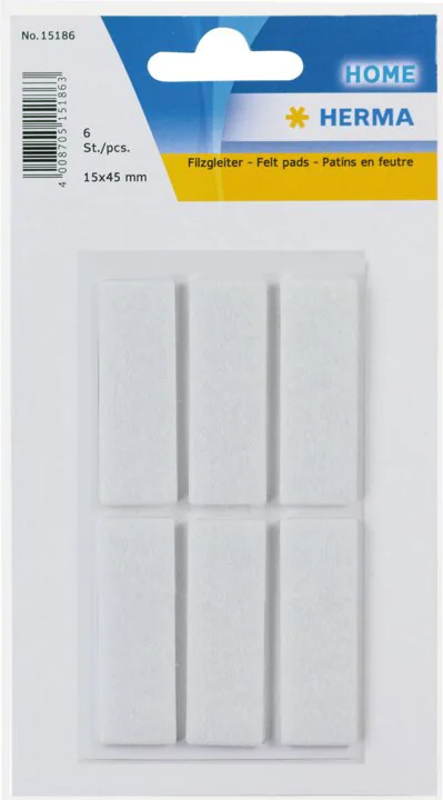 HERMA HOME Patin en feutre, 15 x 45 mm, noir - OEM 15187