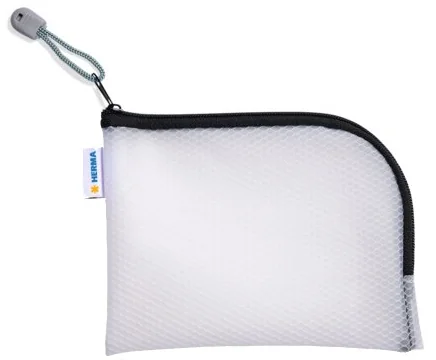 HERMA Pochette à fermeture à zip 'Mesh Bags', A7, vert - OEM 20251