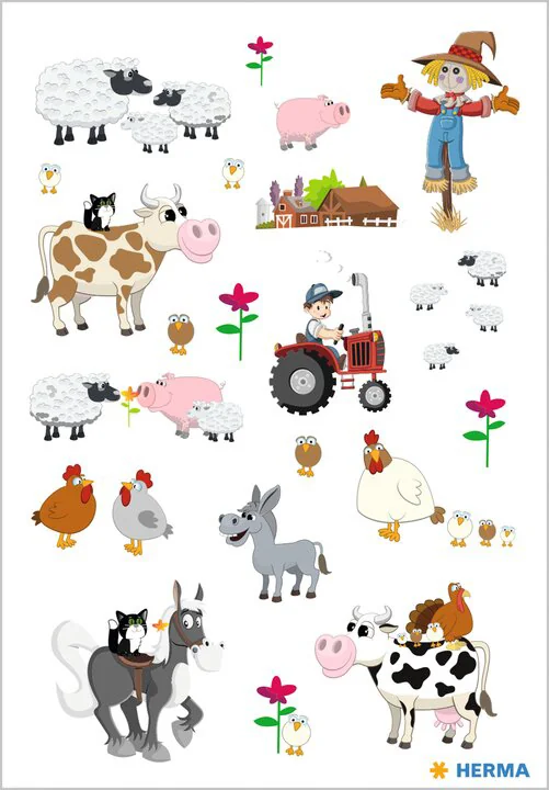 HERMA Autocollants DECOR 'Petite ferme' - OEM 15705