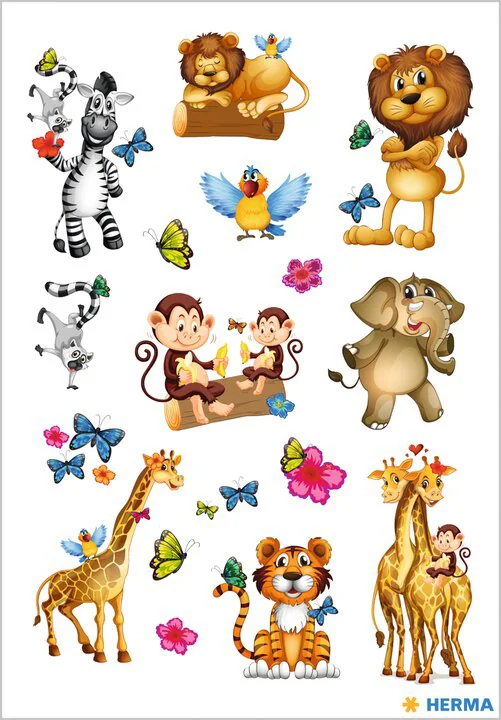 HERMA Autocollants DECOR 'Animaux de la jungle' - OEM 3793