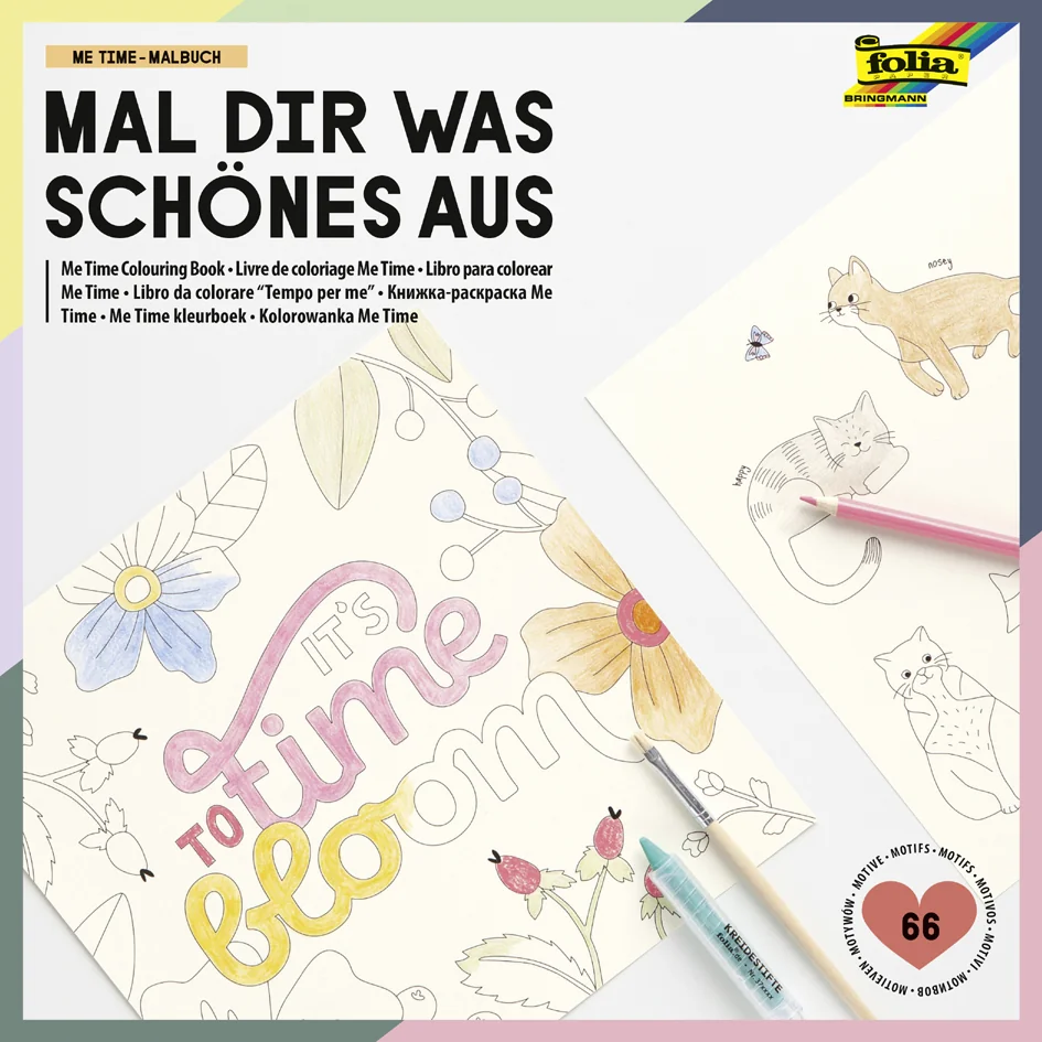 folia Cahier de coloriage 'Me Time', 230 x 230 mm, 40 pages - OEM 82302