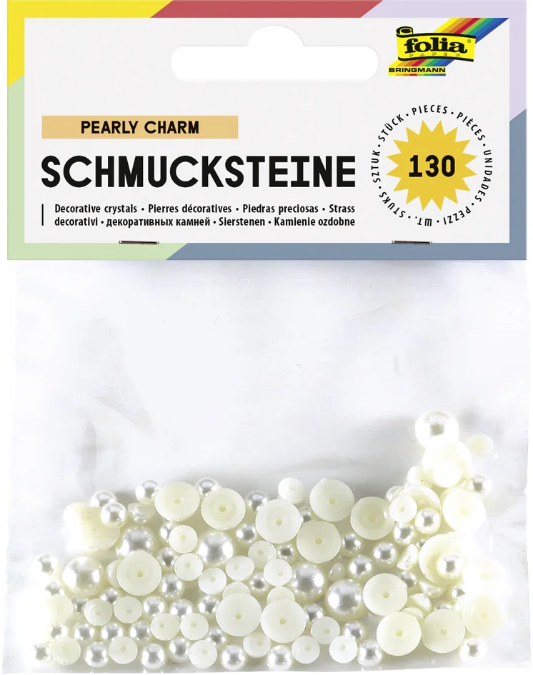 folia Pierres décoratives 'Pearly Charm', rond, nacré - OEM 1244