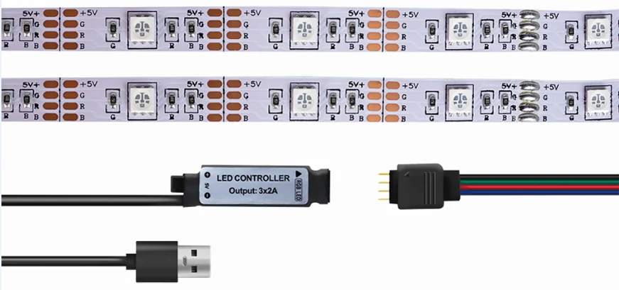 LogiLink Ruban LED RVB avec télécommande, autocollant, 3 m - OEM LED007