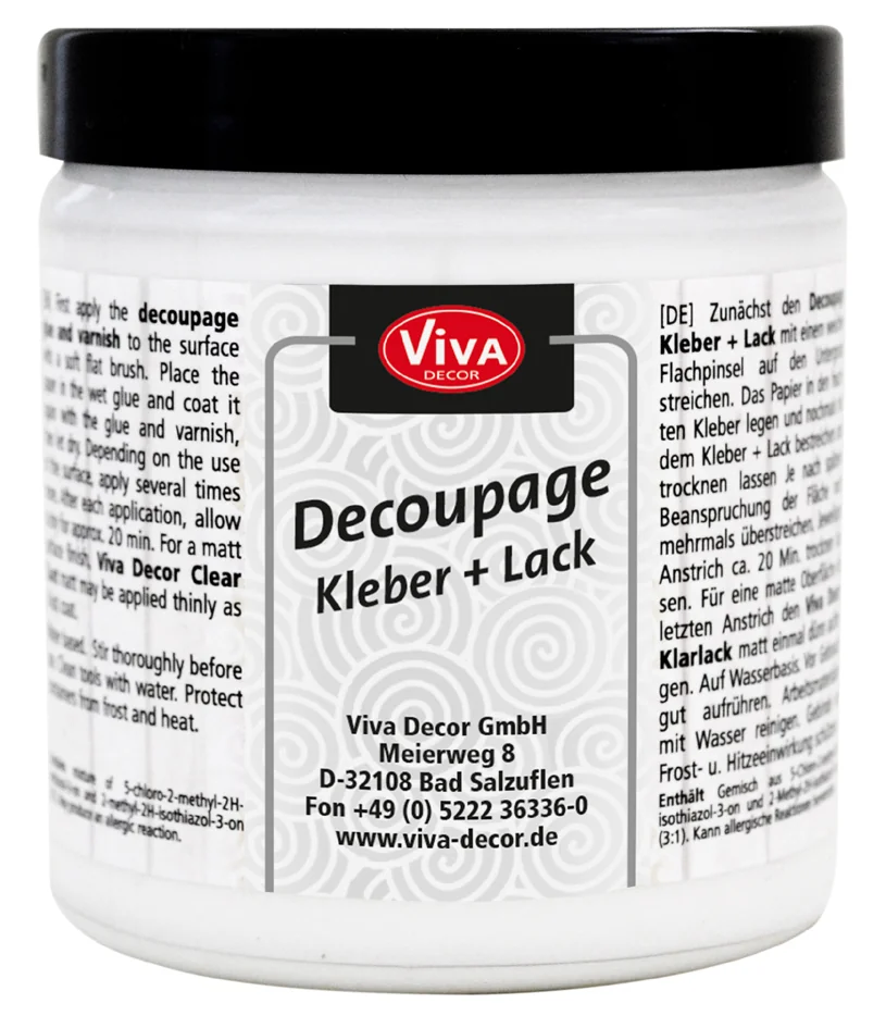 ViVA DECOR Découpage Colle + Vernis, transparent, 250 ml - OEM 112103050