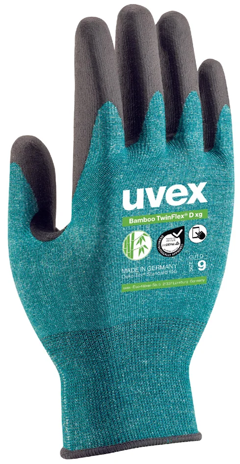 uvex Gants de protection Bamboo TwinFlex D xg, taille 9 - lot de 10 - OEM 6009009
