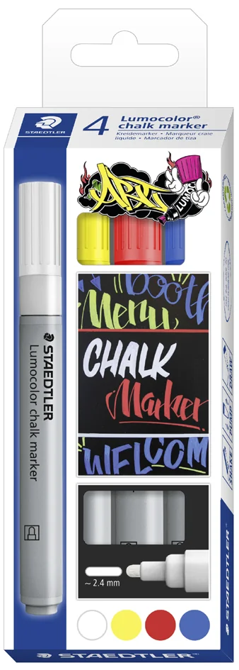 STAEDTLER Lumocolor Marqueur à la craie chalk marker, étui - OEM 344 C8