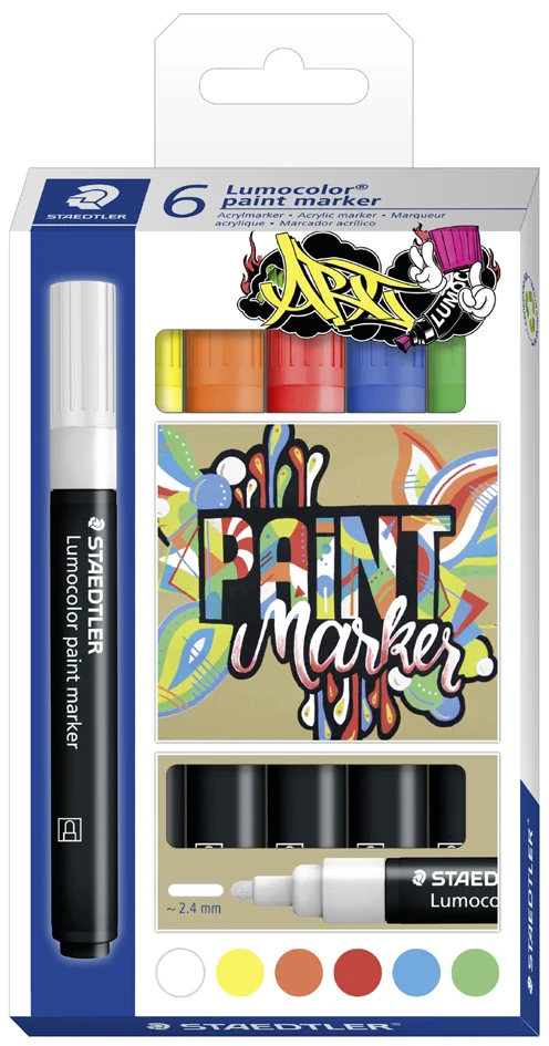 STAEDTLER Marqueur acrylique paint marker Lumocolor, étui - OEM 349 C4 – Image 3