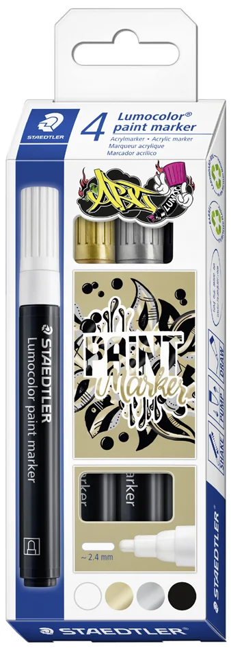STAEDTLER Marqueur acrylique paint marker Lumocolor, étui - OEM 349 C4 – Image 5