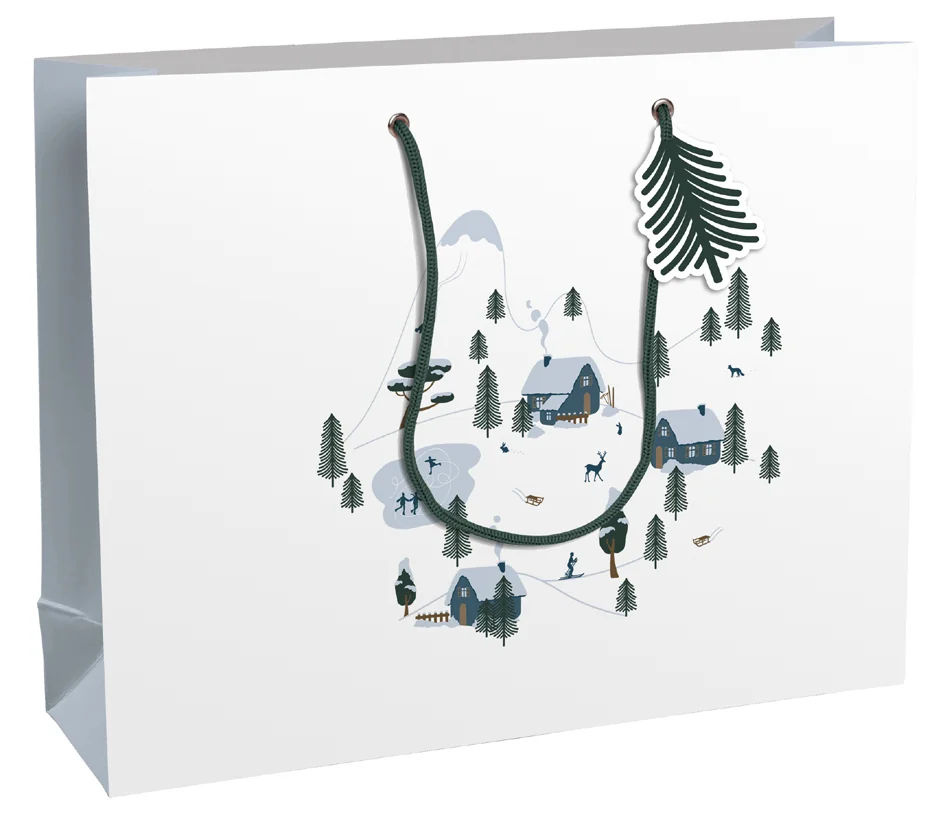 Clairefontaine Sac cadeau de Noël 'Winter', shopping - OEM X-30921-6C