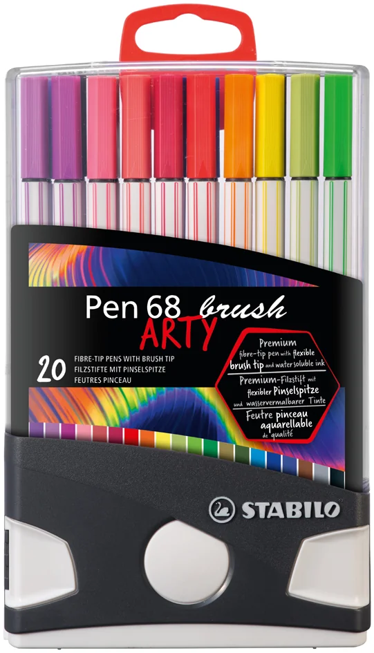 STABILO Feutre pinceau Pen 68 brush ARTY, ColorParade de 20 - OEM 568/20-021-20