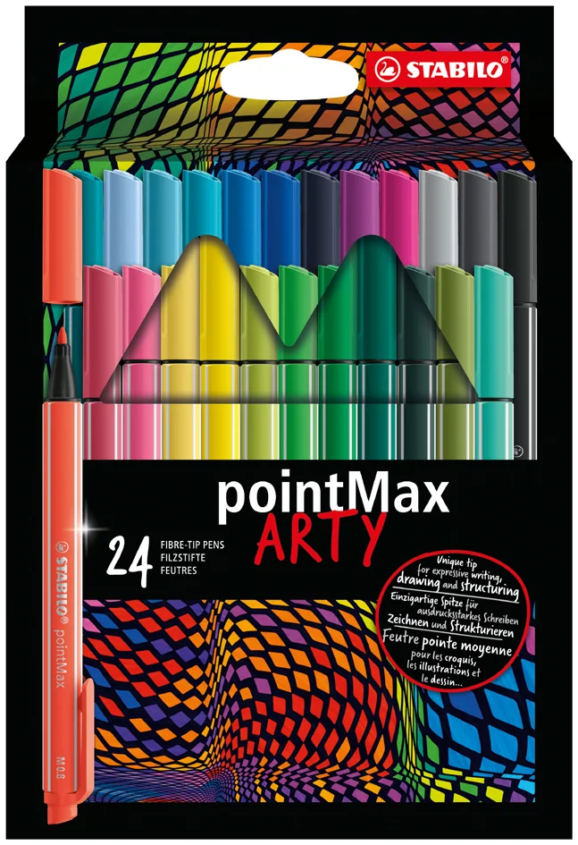 STABILO Stylo-feutre pointMax ARTY, étui carton de 24 - OEM 488/24-2-20