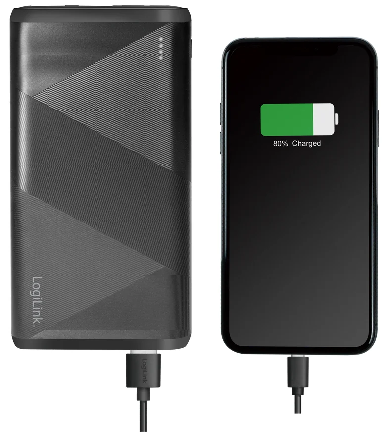 LogiLink Powerbank, 10.000 mAh, 2x USB, noir - OEM PA0275