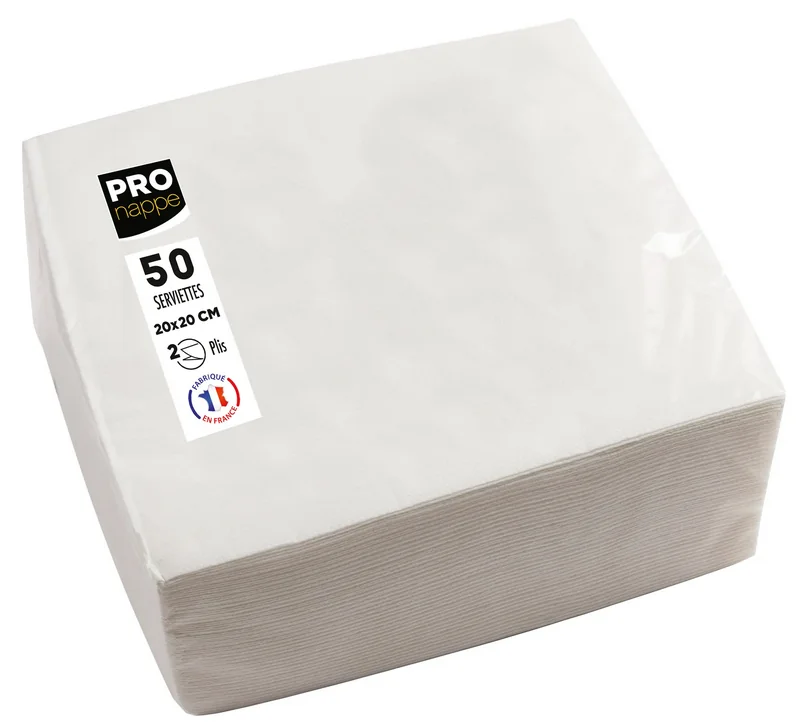 PROnappe Serviette cocktail, 200 x 200 mm, noir - OEM SV622021I