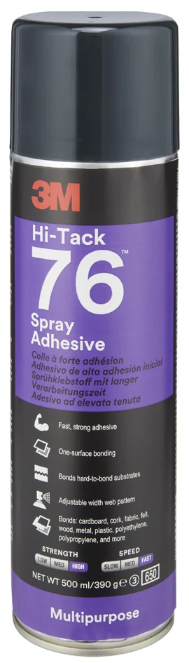 3M Colle aérosol Haute Performance 76, 500 ml, beige - OEM 76