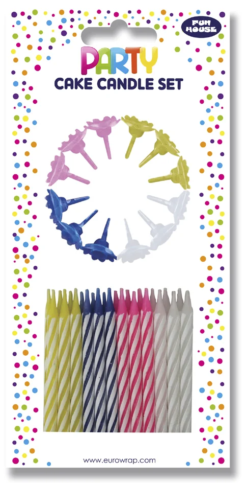 Clairefontaine Bougie d'anniversaire, rayée couleur/blanc - OEM 6846-CCC