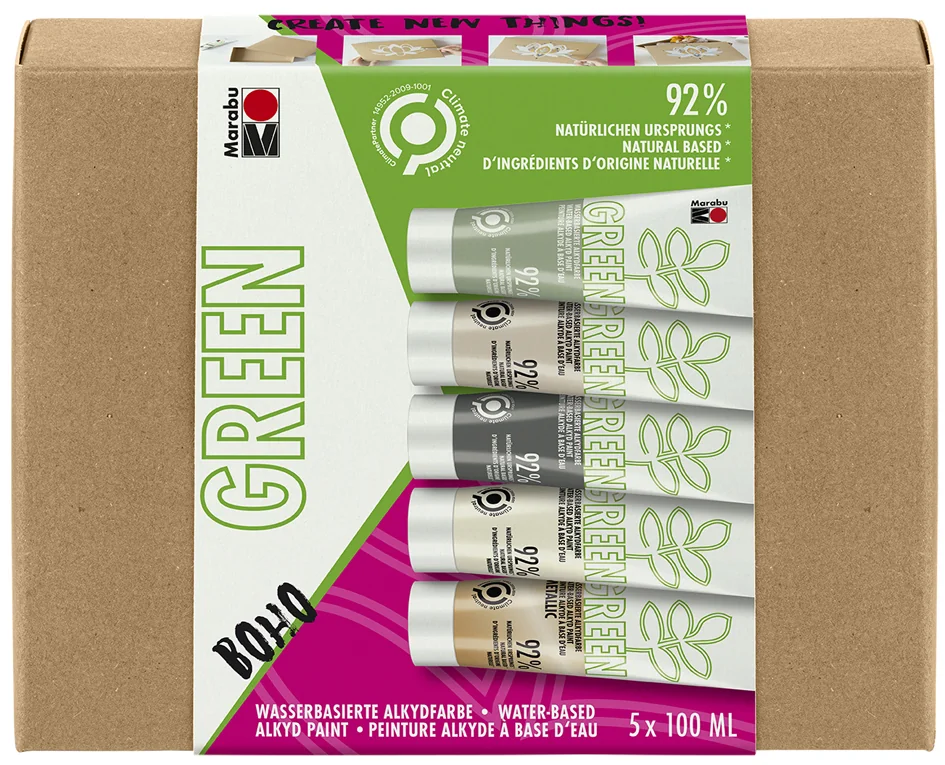 Marabu Green Peinture alkyde à base d'eau, set Boho - OEM 1450000000081