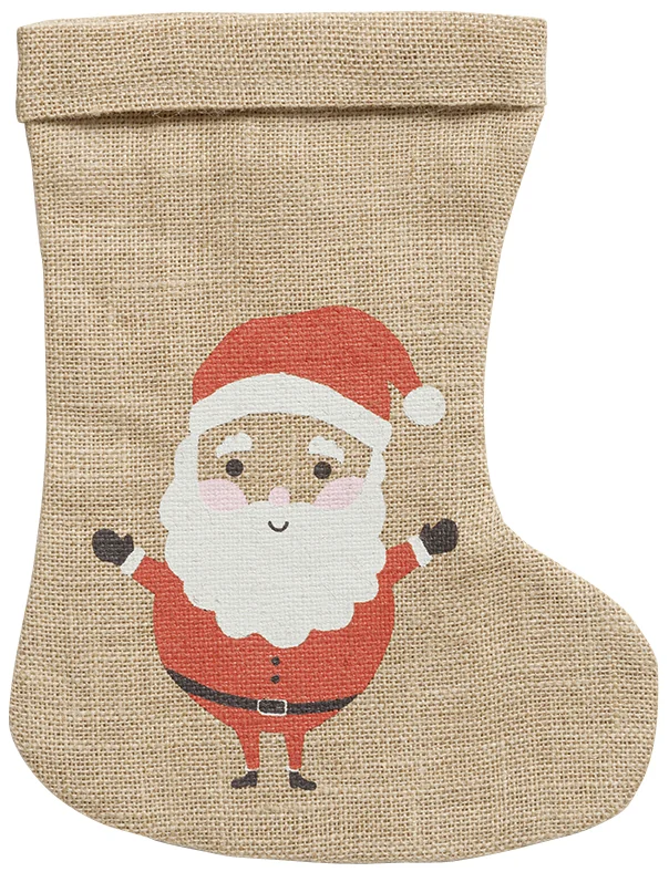 folia Sac en toile de jute 'Botte de Noël', (L)200x(H)330 mm - OEM J 660
