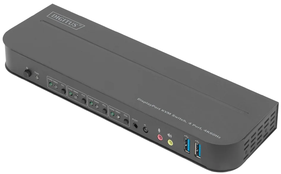 DIGITUS Commutateur KVM, 4 ports, 4K60Hz, 4x entrées DP - OEM DS-12890