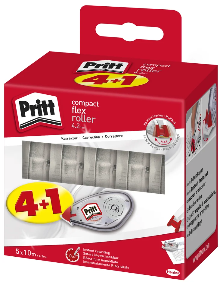 Pritt Rouleau correcteur Compact Flex, 4,2mm x 10m,promo 4+1 - OEM PCK5K