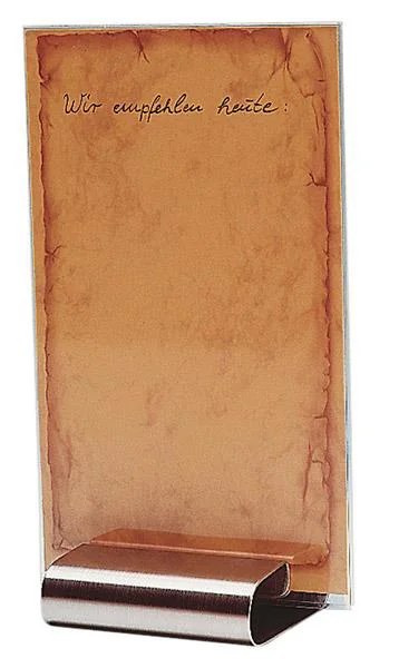 APS Porte-menu de table, 80 x 70 x 20 mm, argent - OEM 30