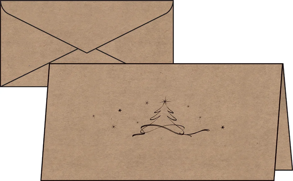 sigel Carte de Noël 'Christmas tree', long (2/3 A4) - OEM DS070