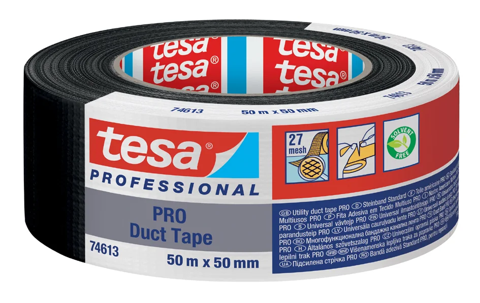tesa Ruban toilé Duct Tape PRO, 50 mm x 50 m, noir - OEM 74613-00002-00