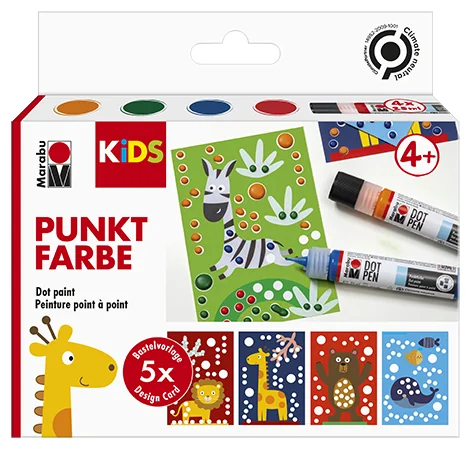 Marabu KiDS Set de peinture point à point Dot Pen 'Animaux' - OEM 0311000000102